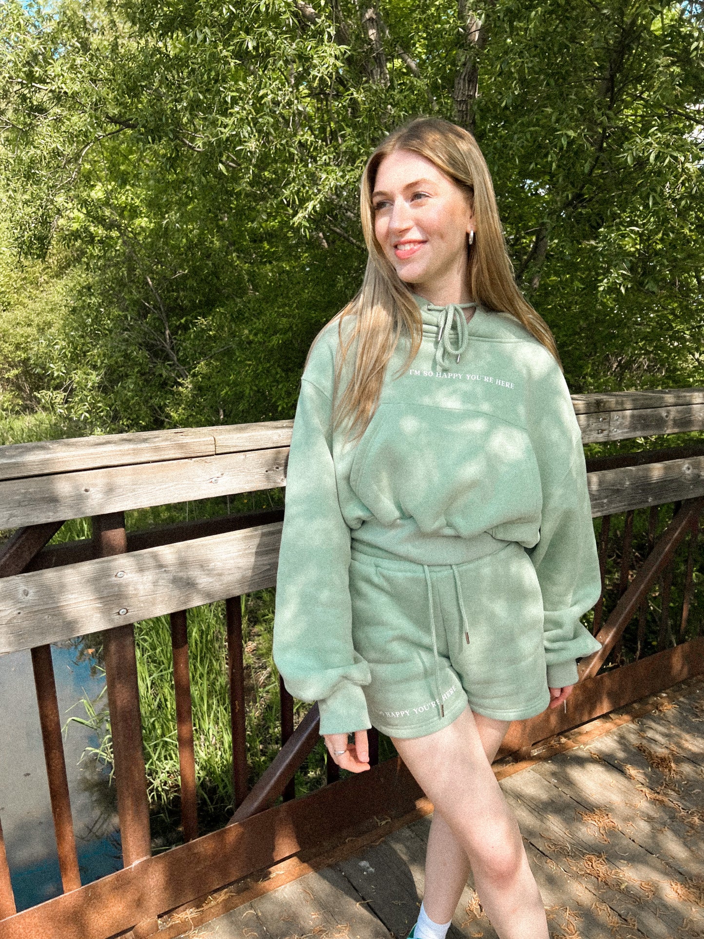 Pistachio HYH Cropped Sweatshirt