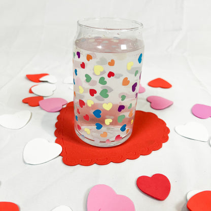 Colour Changing Heart Glass