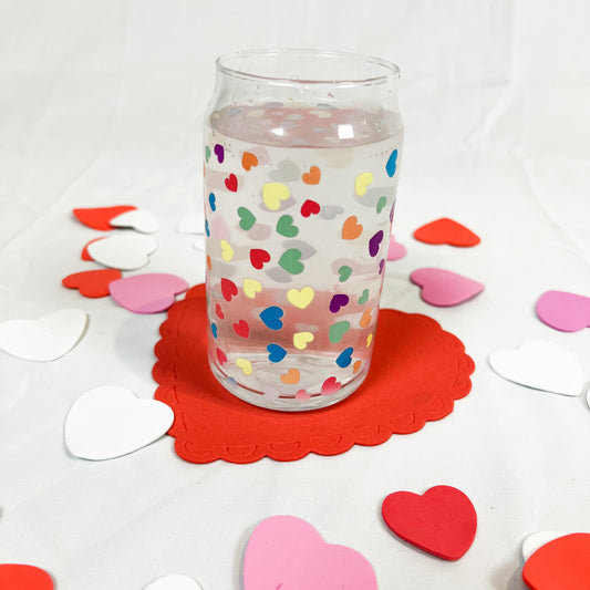 Colour Changing Heart Glass